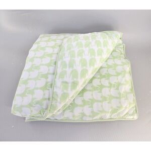Amy Coe Elephant Baby Duvet Blanket Kids Green Reversible Cotton Insert Included